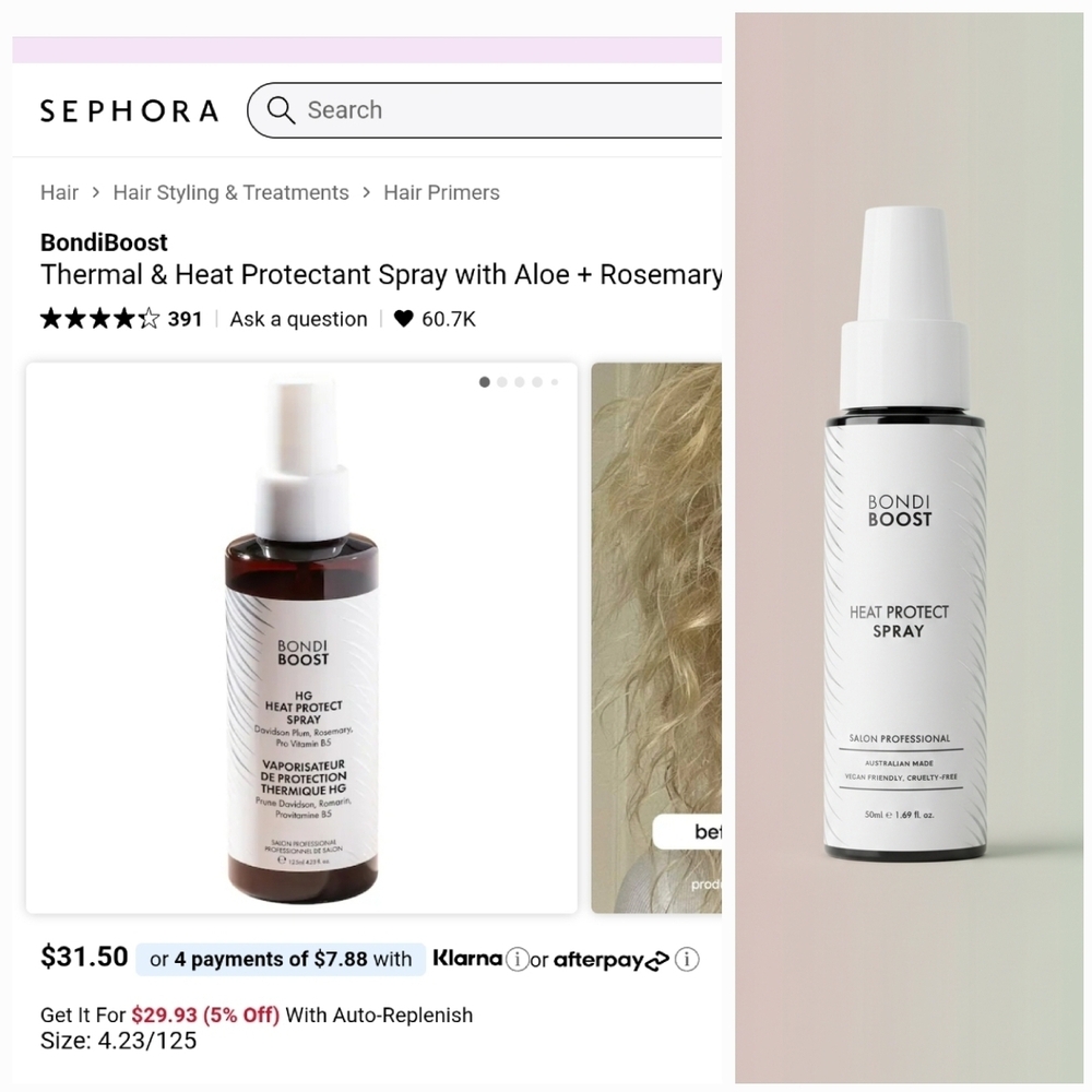 🆕️BondiBoost Heat Protectant Spray with Aloe & Rosemary